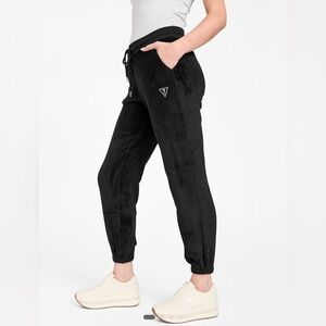Guess Lolly Sherpa High Rise Joggers Women’s sz. S Black